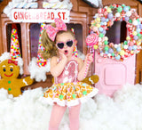 DELUXE Pink Sprinkle Gingerbread Romper