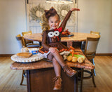 SOLID Brown Long Sleeve Leotard