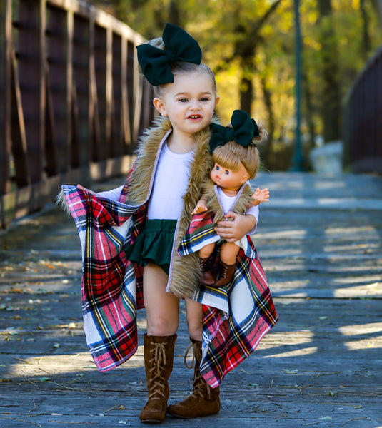 Christmas plaid hotsell skirt vest