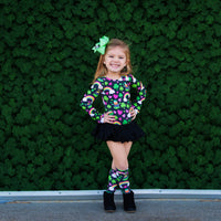 Black Lucky Charms ST. PATRICK'S DAY Knee High Socks