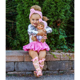 Tan & Baby Pink Minikane Gladiator Sandals