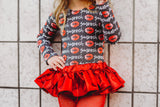 BLACK & RED Smooch Long Sleeve Leotard