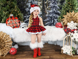 Buffalo Plaid Santa Romper