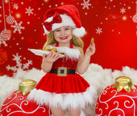 DELUXE Red Santa Baby Romper