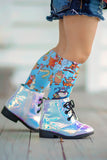 Blue Cinderella Knee High Socks