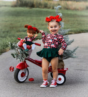 Red Buffalo Plaid Christmas Trucks Leotard