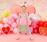 PINK Conversation Heart Long Sleeve Leotard