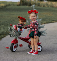 Red Buffalo Plaid Christmas Trucks Leotard