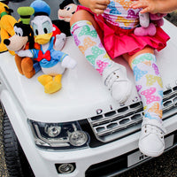 Multicolor Polka Dot Minnie Bows Knee High Socks
