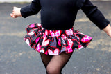 Plaid Black Heart VALENTINES Bloomer Skirt