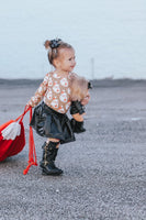 Red Cheetah Santa Leotard