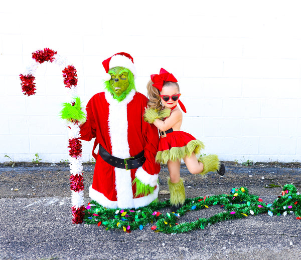 Mr Grinch Romper & Accessories First Christmas Dress Romper First