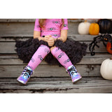 Pink Spider Dot Knee High Socks