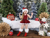 Buffalo Plaid Santa Romper