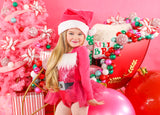 Extra Fluffy Sparkle HOT PINK Santa Romper