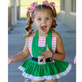 DELUXE Pink & Green Elf Romper