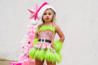 DELUXE Pink Mrs. Grinch Santa Romper