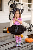 Pink Spider Dot Knee High Socks