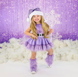 DELUXE LAVENDER Santa Romper