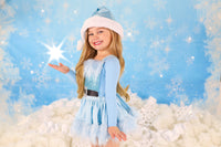 DELUXE Baby Blue Santa Romper