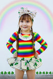Clover GOLD Stripes ST. PATRICK'S DAY Bloomer Skirt